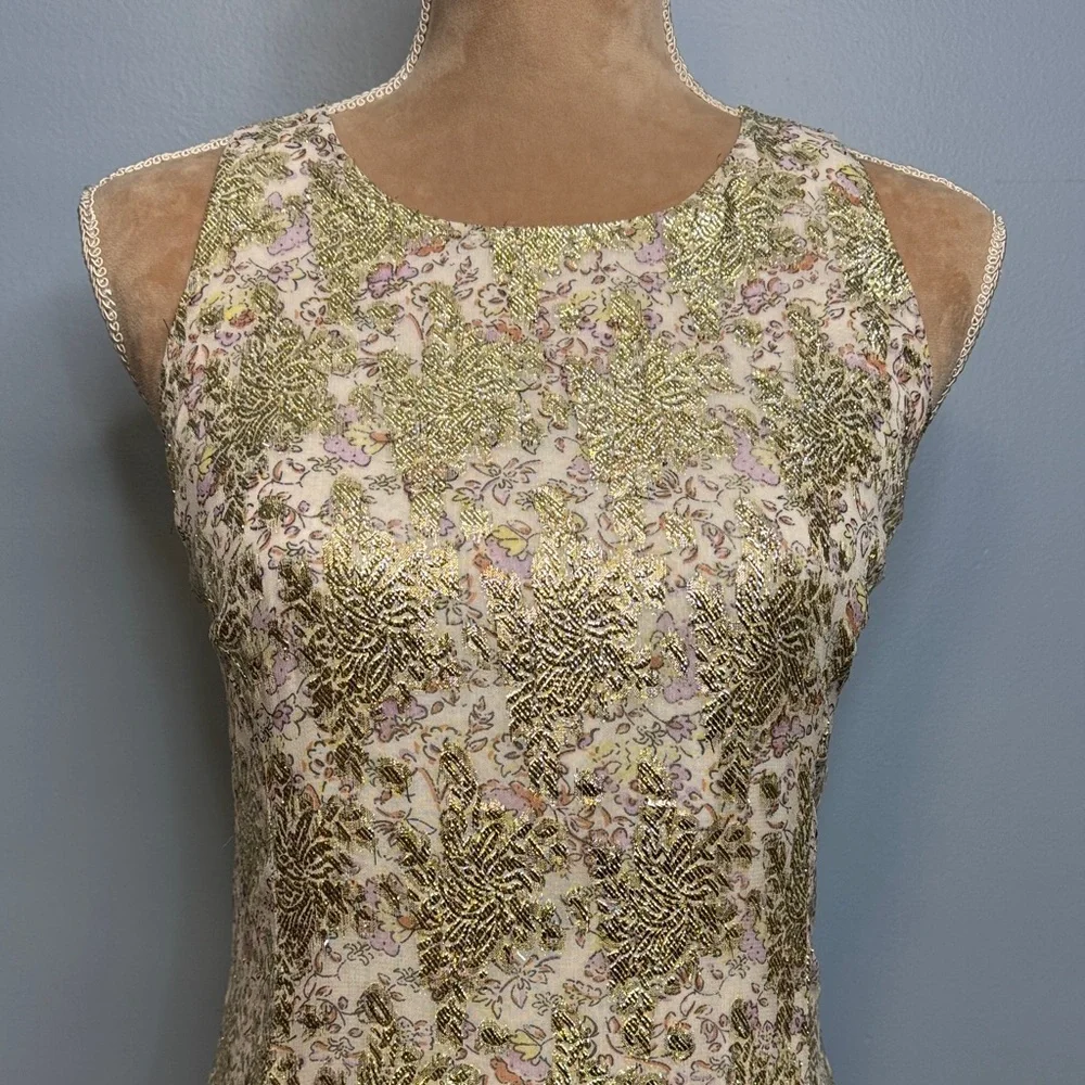 LuLu’s Elegant Gold and Silver Women's Dress Size Small & Medium NWT - Picture 2 of 13